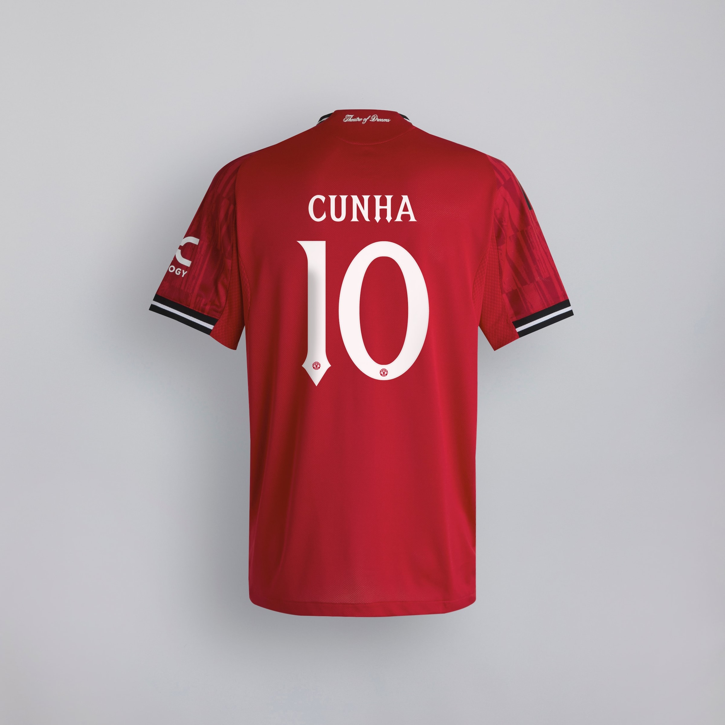 Manchester United 25/26 Home Kids Jersey with Cunha 10 Club