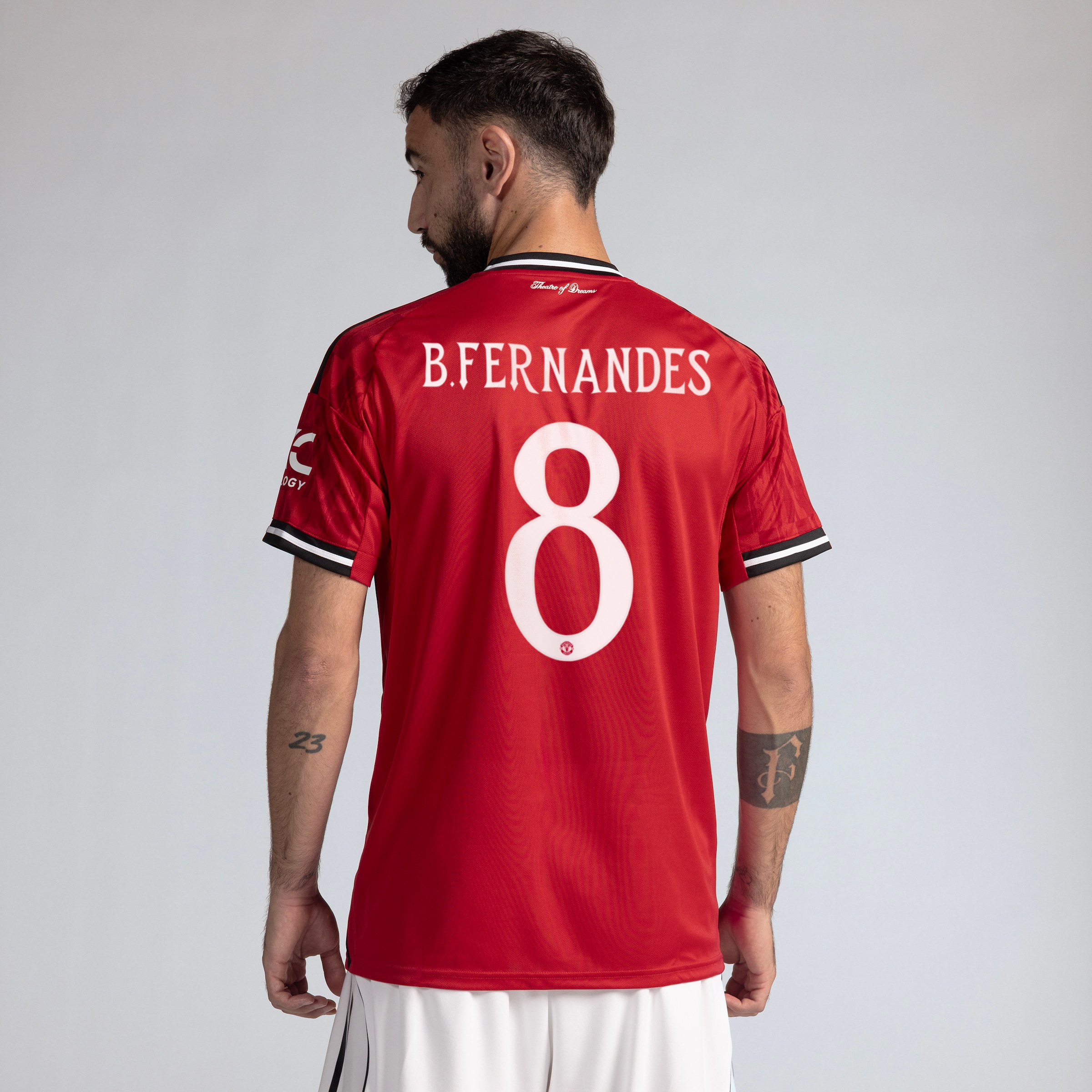 Manchester United 25/26 Home Jersey with Fernandes 8 Club Printing